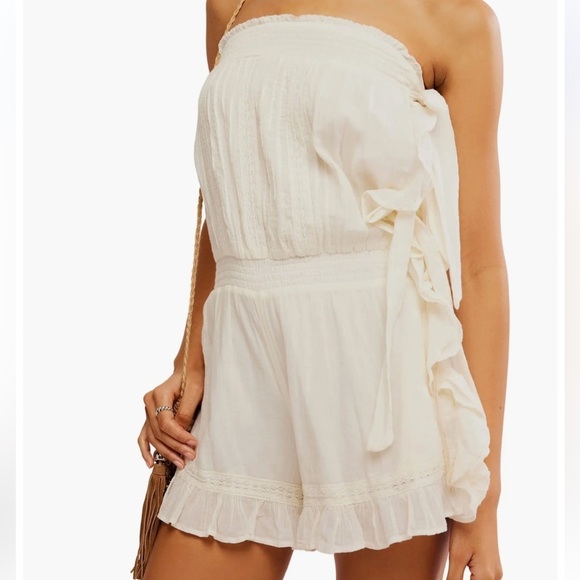 NWOT Free People Feelin' Fancy Convertible Romper Ivory XS - Picture 14 of 16